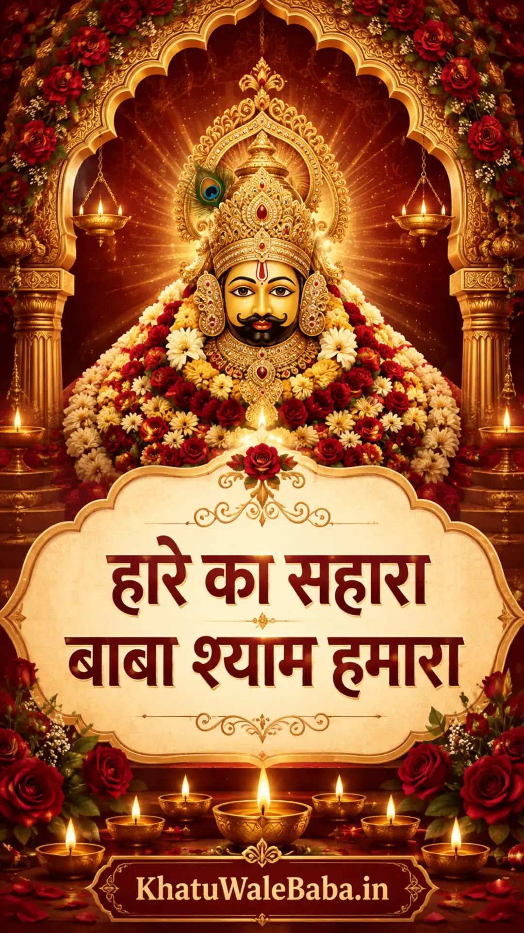 Hare Ka Sahara Baba Shyam Hamara Diya Status