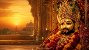 सूर्योदय मंदिर के साथ खाटू श्याम जी desktop wallpaper