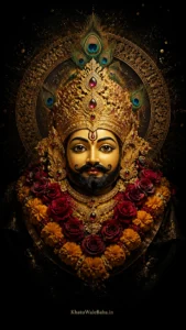 ब्लैक और गोल्ड खाटू श्याम जी मोबाइल वॉलपेपर