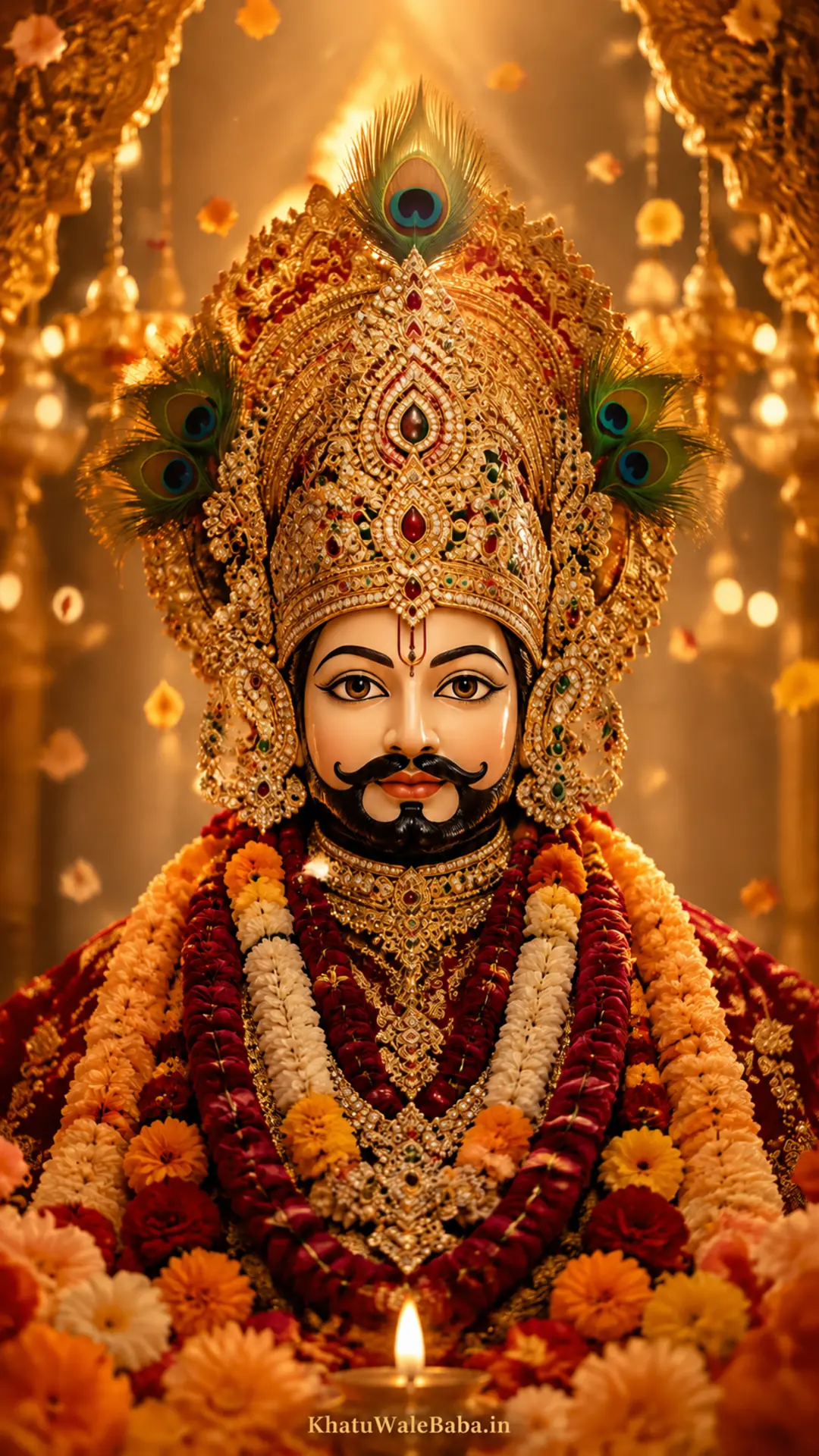 Khatu Shyam Ji Golden Mobile Wallpaper HD